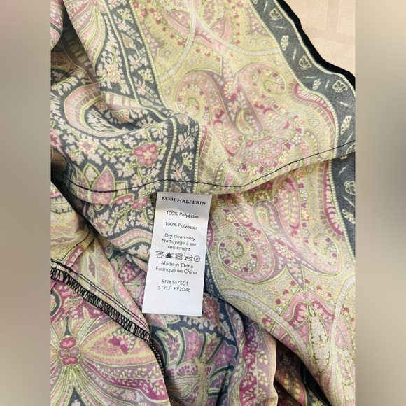 Kobi Halperin Lena Tiered Paisley-Print Midi Dress Size XL - Picture 5 of 6